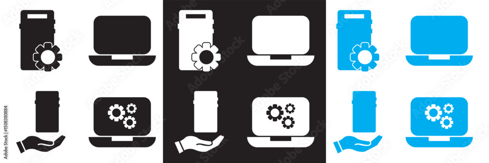 Poster web and app desogm icon . ui ux , user interface icon. vector illustration. isolated on white and bl
