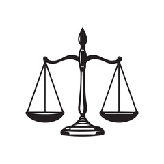 Law firm logo template simple flat vector image scale icon