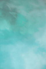 Abstract Brush Stroke Painting with Shades of Blue, Purple, and Green.