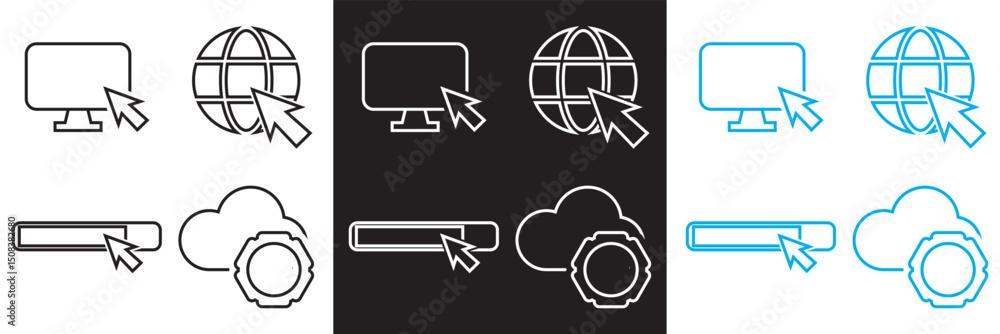 Poster web and app desogm icon . ui ux , user interface icon. vector illustration. isolated on white and bl