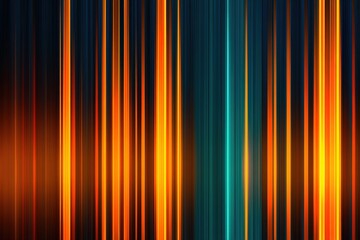 Vertical Orange Yellow Teal Blue Lines Abstract Background