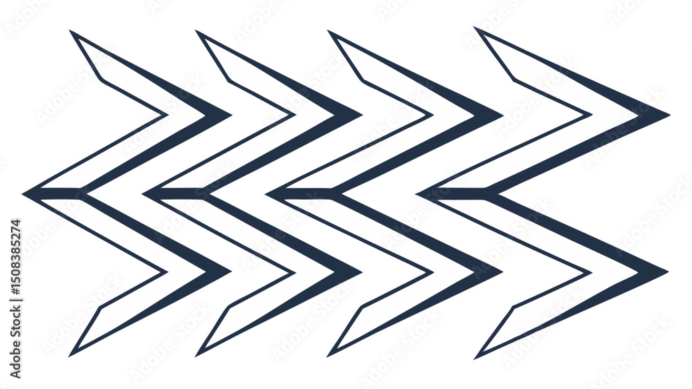 Poster repeating chevron pattern with alternating thick and thin lines forming a zigzag design element grap