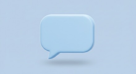 Fototapeta premium Title Soft Blue Speech Bubble