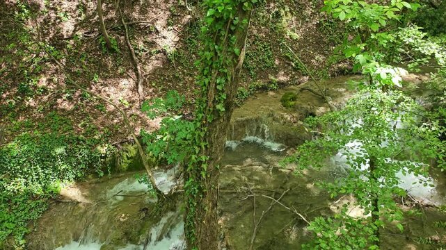 Bachkovo waterfalls cascade in Rhodopes Mountain, Plovdiv region, Bulgaria