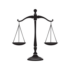 Law firm logo template simple flat vector image scale icon