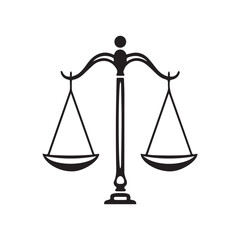 Law firm logo template simple flat vector image scale icon