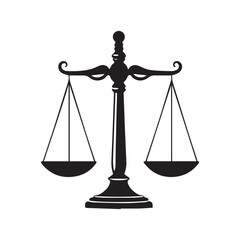 Law firm logo template simple flat vector image scale icon