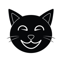winking cat head icon silhouette on white backgrou (1).eps