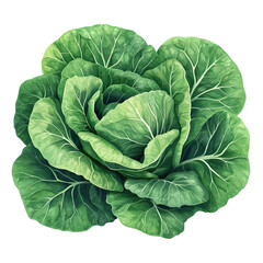 Obraz premium Collard Greens vector logo isolated on a white transparent background