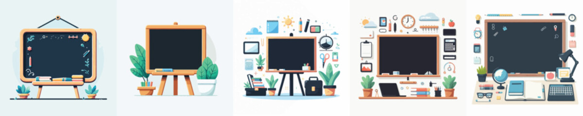 Vector of a blank black board