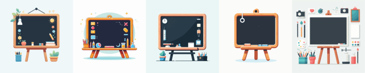 Vector of a blank black board
