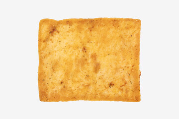 Nacho chips texture. Tortilla chips. Taco chips. Close-up. Food background. Tasty snack. Group of crispy corn chips isolated on white background.