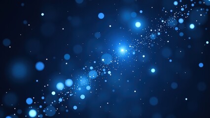 Fototapeta premium Blue background with many small blue dots. The dots are scattered all over the background