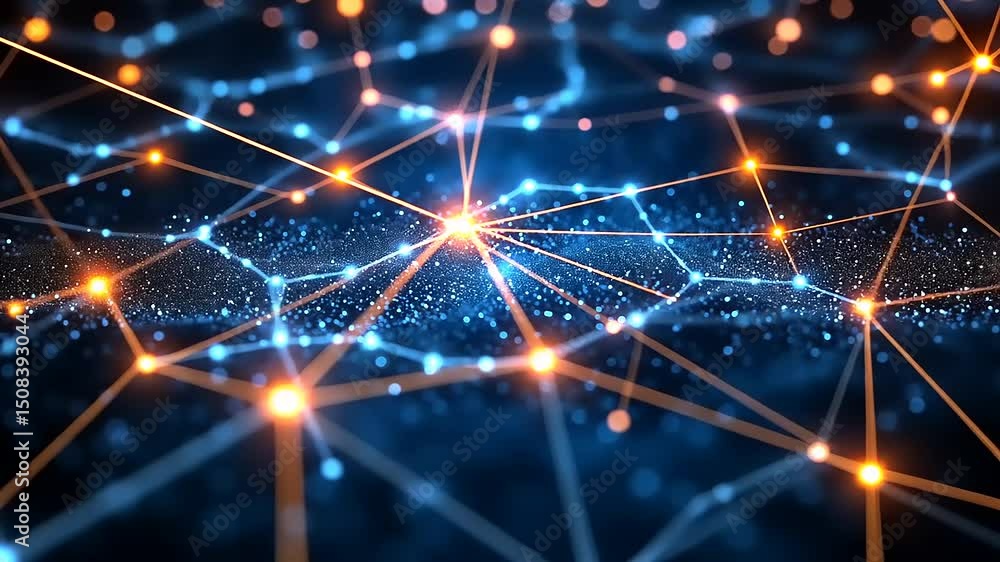 Poster futuristic technology network connection visualisation digital communication background