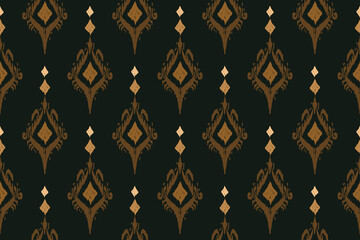 Ikat print embroidery, Patterns ethnic oriental, iKat pattern traditional design for background backdrop carpet wallpaper clothing batik fabric tribal textile vector illustration print embroidery.