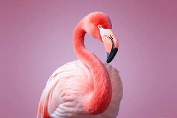 Flamingo animal beak bird.