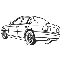Abstract black car silhouette design graphic