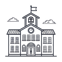 building icon line vector design collection in trendy style editable stroke 