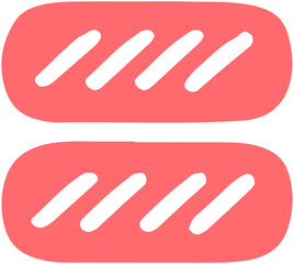 Obraz premium Striped DoodleEqual Symbol icon =