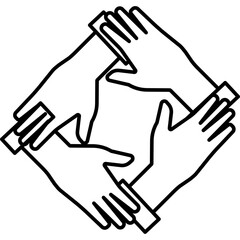 Obraz premium Cooperative Line Icon