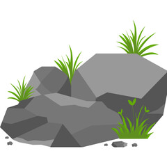 Obraz premium Rock with Grass