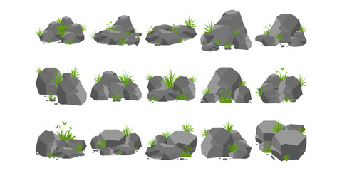 Rock with Grass