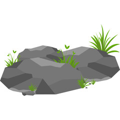 Rock with Grass