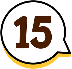 Speech Bubble Number 15
