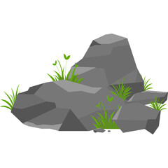 Rock with Grass