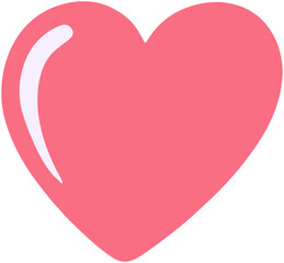 Cute Puffy Bold Heart symbol icon 