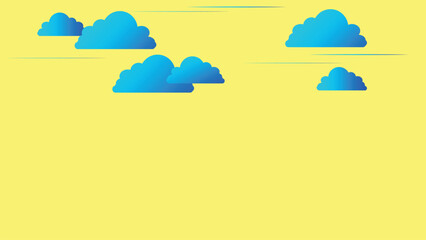 background landscape with clouds, and sky vector illustration