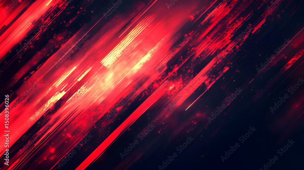 Poster abstract background with red and black diagonal lines. modern design.