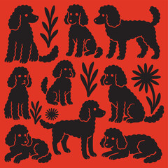 Playful Dog Pattern Illustration