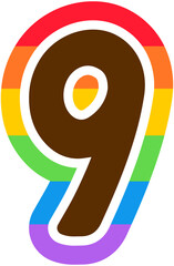 Rainbow Number 9
