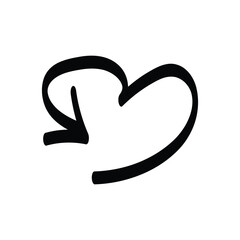 Circular Brushstroke Arrow Design