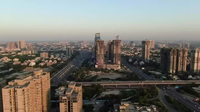 new york city skyline, Drone Footage of Greater NOIDA