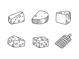 Cheese line art vector