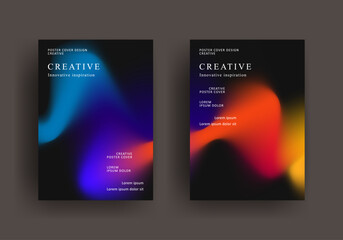 Fototapeta premium abstract gradient background template vector. trendy Minimalist style posters with dark concept. Modern wallpaper design for social media, brochure, flyer, banner