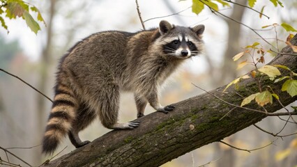 Fototapeta premium lemur sitting on a tree