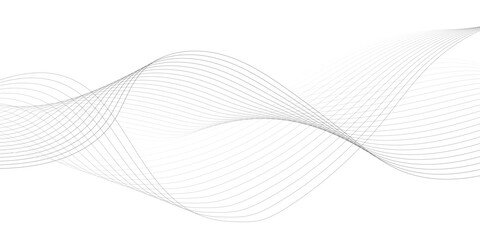 Abstract wave element for design. Digital frequency track equalizer. Stylized line art background. Vector illustration. Wave with lines created using blend tool.