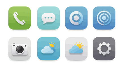 ios app mobile icon set