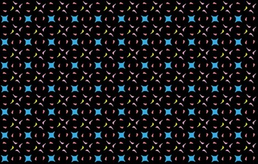 seamless pattern with square diamond, abstract rhombus turbine geometric blue on black background seamless repeat style, replete image design for fabric printing