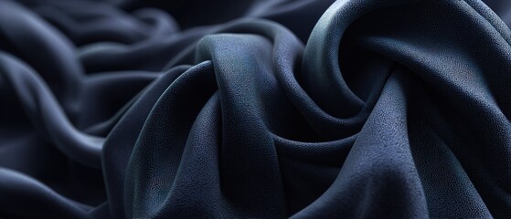 Obraz premium Dark Blue Fabric Detail With Intricate Pattern