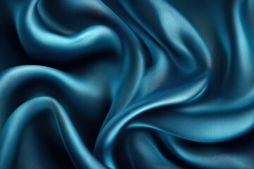 Fototapeta premium Textured Blue Fabric Drape