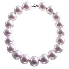 Obraz premium Isolated Pearl Necklace on Transparent Background for Jewelry Display