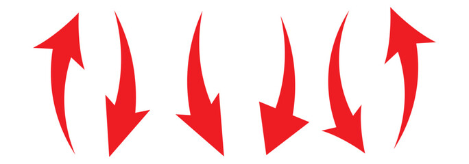 Curved arrows.  Rotate around set icon. Circle signs vertical, vector illustration.