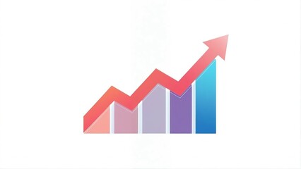Abstract upward trend graph showing growth
