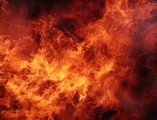 Abstract Fiery Flames Background