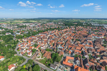 Blick auf die Altstadt von Bad Windsheim in Mittelfranken