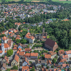 Die mittelfränkische Stadt Hilpoltstein in der Metropolregion Nürnberg von oben